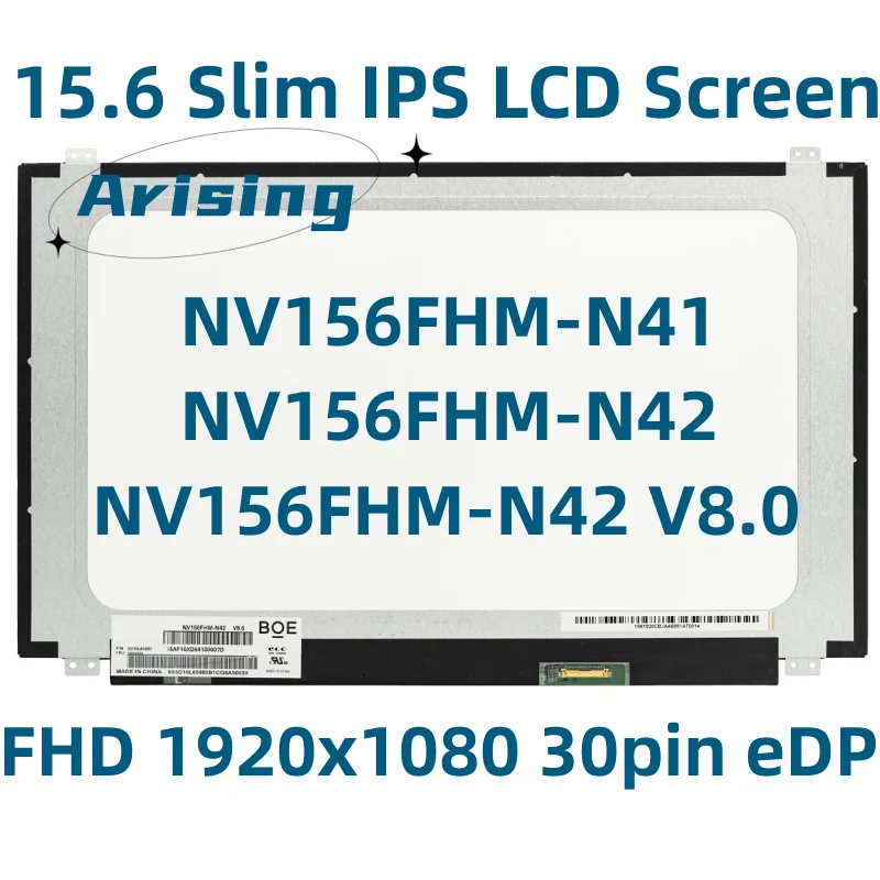 IPS Ʈ LCD ũ NV156FHM-N42, LED ÷ г, V8.0, FIT N156HCE-EBA, LP156WF6, SP, B156HAN06.1, FHD 1920x1080, 30  ED